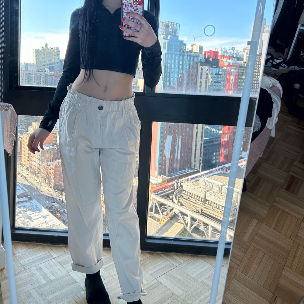 Beige cargo pants
